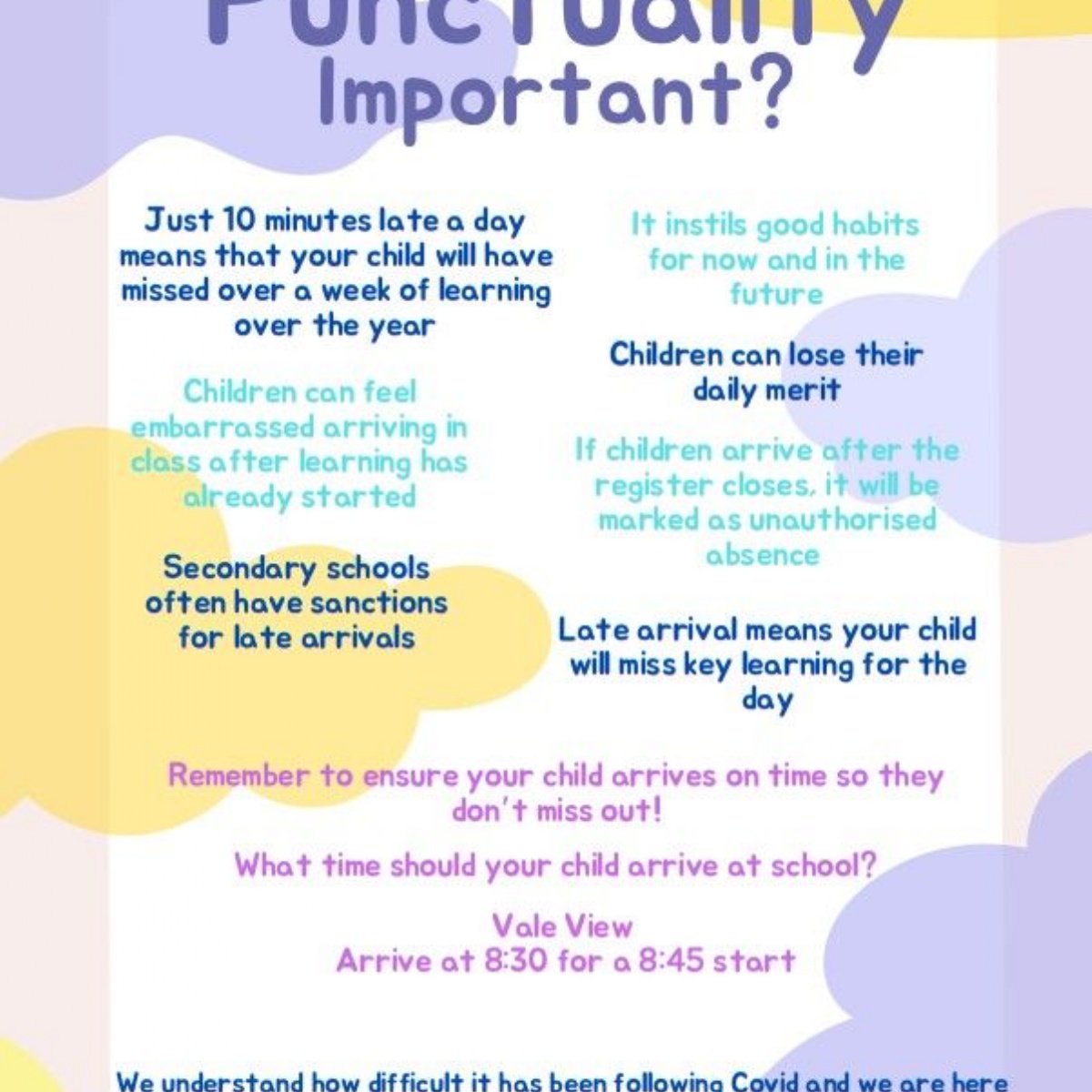 Why Is Punctuality Important Vale View Primary School